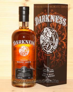 Darkness 8 Jahre Finished in Sherry Casks - single Malt scotch Whisky mit 47,8%/vol. von Atom Brands