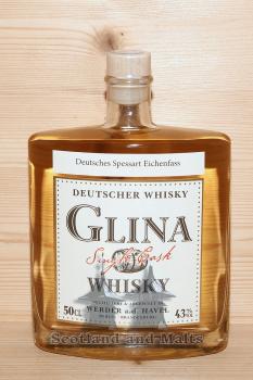 Glina Whisky - 3 Jahre Deutsches Spessart Eichenfass mit 43,0%