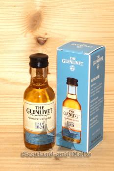 The Glenlivet Founders Reserve mit 40,0% - Single Malt Scotch Whisky in der 50ml Miniatur