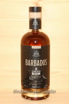 1731 Fine & Rare Rum - Barbados Rum 8 Jahre Bourbon Cask mit 46,0% - Single Origin Rum aus Barbados