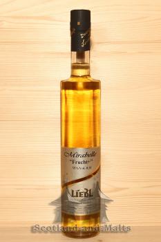 Mirabelle "Frucht+" mit 35%vol. - Mirabellen Brand mit Mirabellensaft verfeinert aus der Spezialitäten-Brennerei & Whisky Destillerie Liebl