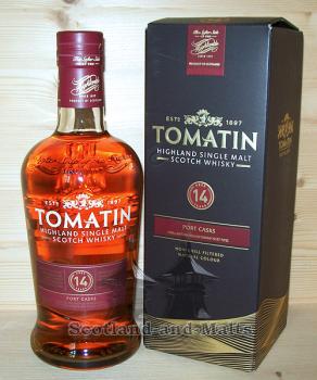 Tomatin 14 Jahre Port Casks Finish mit 46% - Highland single Malt scotch Whisky