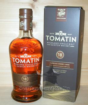 Tomatin 18 Jahre Oloroso Sherry Casks Finish mit 46% - Highland single Malt scotch Whisky