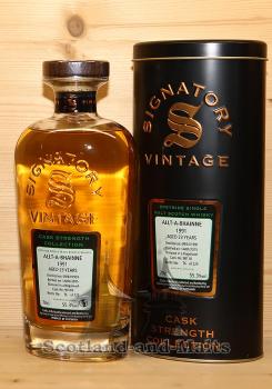 Allt-a-Bhainne 1991/2015 23 Jahre Bourbon Hogshead No. 90110 mit 55,3% - Cask Strength Collection Signatory Vintage Speyside Single Malt Scotch Whisky