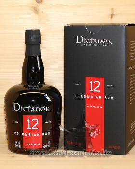 Dictador 12 Jahre Icon Reserve mit 40,0% - Solera System Rum aus Kolumbien / Colombia - Sample ab