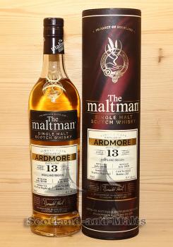 Ardmore 2008 - 13 Jahre Bourbon Hogshead No. 801133 mit 51,5% von The Maltman - single Malt scotch Whisky