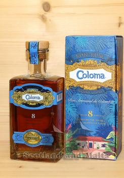 Coloma 8 Jahre Rum aus Kolumbien mit 40,0% mit einem Finish in ex-Kaffeelikör Fässern