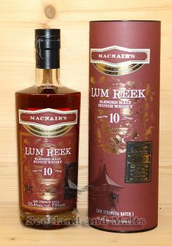 Lum Reek 10 Jahre Cask Strength mit 55,4% - Blended Malt scotch Whisky von MacNair’s Boutique House of Spirits