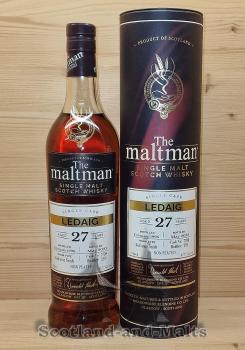 Ledaig 1996 - (un-peated) 27 Jahre Chateau Margaux Finish No. 7709 mit 47,7% von The Maltman - single Malt scotch Whisky