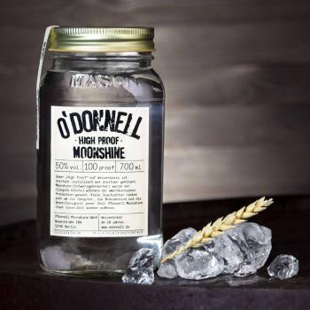 O´Donnell High Proof Moonshine mit 50,0% (100 proof) im 700 ml Mason Glas - Odonnell Moonshine aus Berlin