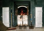 peat fire - Laphroaig Distillery - Postkarte