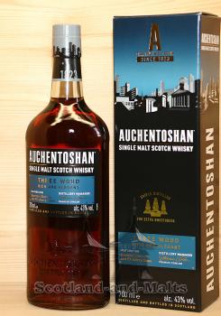 Auchentoshan Three Wood - Bourbon + Oloroso + PX Sherry Casks mit 43,0% single Malt scotch Whisky