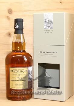North British 1991 / 2018 - Caramel Apple Sauce - 27 Jahre Sherry Butt mit 46,0% single Grain scotch Whisky von Wemyss Malts