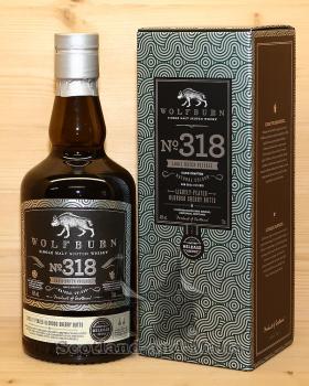WOLFBURN BATCH 318 Limited Release Peated & Sherried single Malt scotch Whisky - Wolfburn Distillery