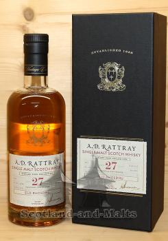Old Rhosdhu 1994 - 27 Jahre Bourbon Barrel No. 9 mit 48,0% single Malt scotch Whisky von A.D.Rattray (ungetorfter Loch Lomond)