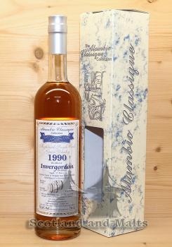 Invergordon 1990 - 32 Jahre first fill Bourbon Barrel + 5 Jahre Hampden Rum Barrel Finish Cask No. 22022 mit 52,8% Highland single Grain scotch Whisky von The Alambic Classique Collection