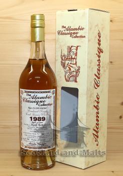 North British 1989 - 32 Jahre Bourbon Barrel No. 21021 mit 54,3% Lowland single Grain scotch Whisky von The Alambic Classique Collection