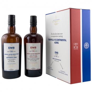 EMB Plummer 14 Jahre Continental Aging versus Tropical Aging Scheer Velier Main Jamaica Vatted Single Rum - Set aus zwei Flaschen Rum aus Jamaika