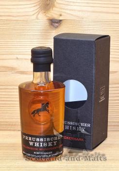 BIO Preussischer Whisky Fass Nr: 129 mit 53,4% - 5 Jahre Spessart Oak als 50ml Miniatur - Preusschische Whisky Destillerie in der Uckermark (DE-ÖKO-006)