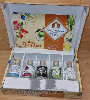 Preview: Gin Tasting Box „The Garden“ 5 Fruity Celtic Gins with a Spicy Heart - 5x 40ml AVVA, Crossbill, Dizonv, Nádar und Ornabrak