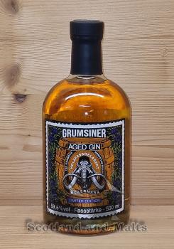 Grumsiner AGED GIN mit 59,8% - 30 Monate Martinique Fass Reifung aus der Grumsiner Brennerei in der Uckermark