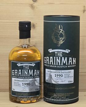 Invergordon 1990 - 33 Jahre Refill Sherry Butt No. 93670 mit 45,1% - single Grain scotch Whisky von The Grainman