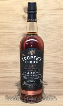 Ardmore 2019 - 6 Jahre American Oak + Malaga Wine Finish Cask No. 0064 mit 50,0% Single Malt Scotch Whisky von Coopers Choice The Golden Cut