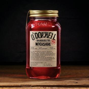 O´Donnell Moonshine Rhababeera mit 20,0% - Likör mit Karamell im 700 ml Mason Glas - Odonnell Moonshine aus Berlin