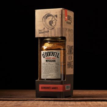 O´Donnell Moonshine Gebrannte Mandel mit 20,0% im Geschenk-Set inkl. Ausgießer - Likör im 700 ml Mason Glas - Odonnell Moonshine aus Berlin