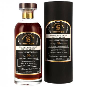 Linkwood 1995 - 30 Jahre First Fill Pedro Ximénez Sherry Hogshead No. 19 - single Malt scotch Whisky mit 50,9% von Signatory