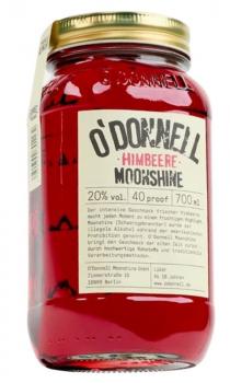 O´Donnell Moonshine Himbeere mit 20,0% - Himbeerlikör im 700 ml Mason Glas - Odonnell Moonshine aus Berlin