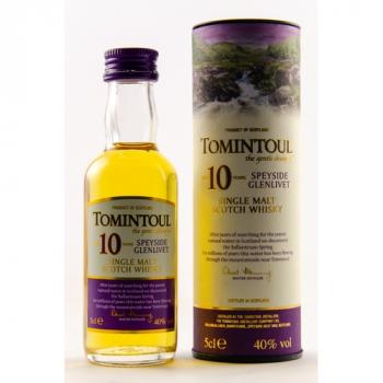 Tomintoul 10 Jahre Single Malt Scotch Whisky 50ml Miniatur mit 40,0%