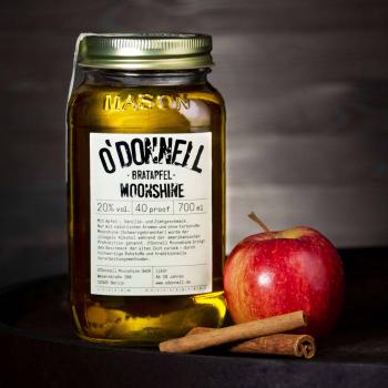O´Donnell Moonshine Bratapfel mit 20,0% - Apfellikör im 700 ml Mason Glas - Odonnell Moonshine aus Berlin
