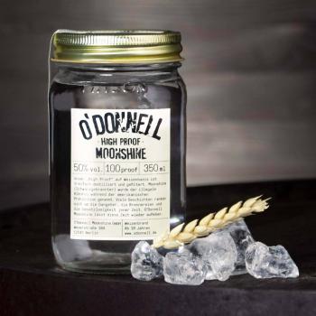 O´Donnell High Proof Moonshine mit 50,0% (100 proof) im 350 ml Mason Glas - Odonnell Moonshine aus Berlin