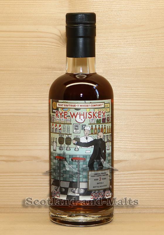 James E. Pepper 3 Jahre Batch 2 Pedro Ximenez Cask Finish mit 50,0% von That Boutique-y Whisky Company von Atom Supplies Limited