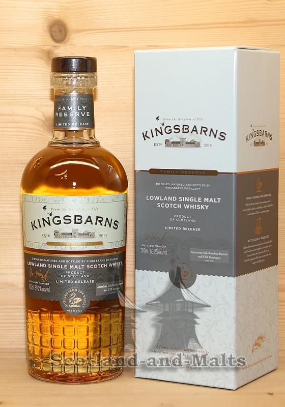 Kingsbarns "Family Reserve 2020" mit 59,2%  Limited Cask Strength Edition - Lowland single Malt Scotch Whisky / Sample ab