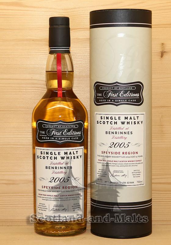 Benrinnes 2005 - 14 Jahre Refill Bourbon Barrel No. HL16782 mit 56,4% The First Edition von Hunter Laing