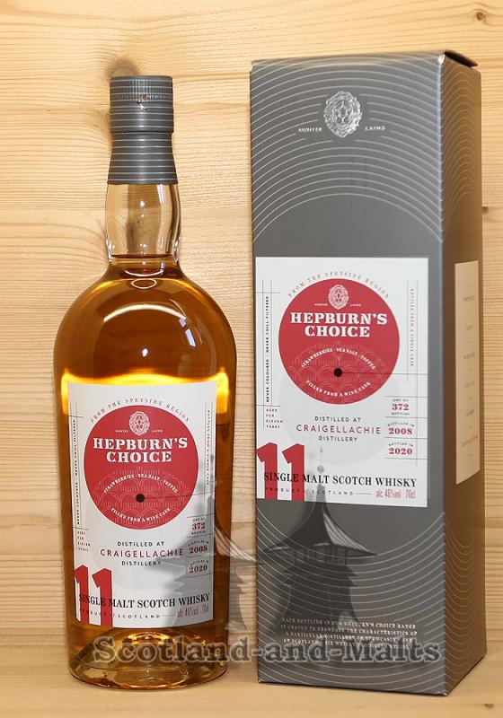 Craigellachie 2008 - 11 Jahre mit 46,0% und Wine Finish - Hepburn’s Choice von Hunter Laing