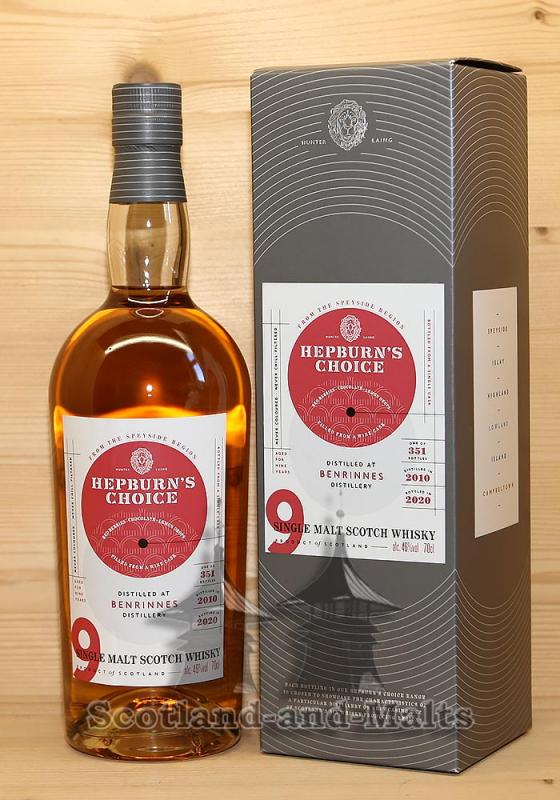 Benrinnes 2010 - 10 Jahre mit 46,0% und Wine Finish - Hepburn’s Choice von Hunter Laing
