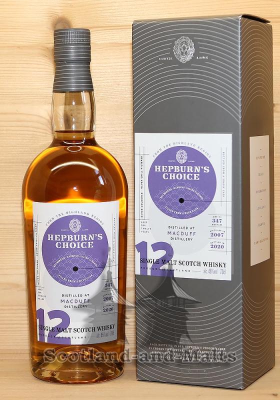 Macduff  2007 - 12 Jahre mit 46,0% und Wine Finish - Hepburn’s Choice von Hunter Laing