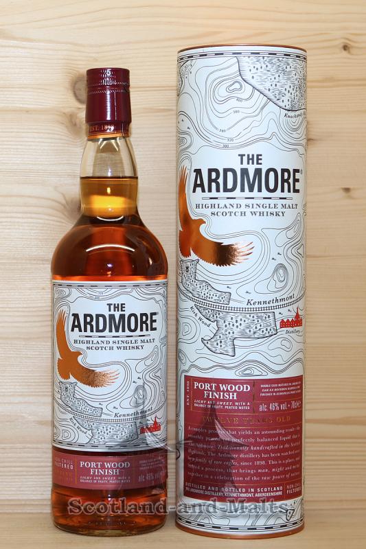 Ardmore 12 Jahre Port Wood Finish mit 46,0% - Highland single Malt scotch Whisky - Sample ab
