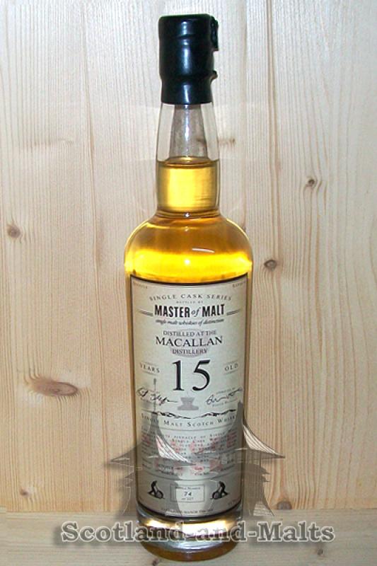 Macallan 1997 - 15 Jahre refill Hogshead 53,7% - Master of Malt Single Cask Bottlings / Sample ab