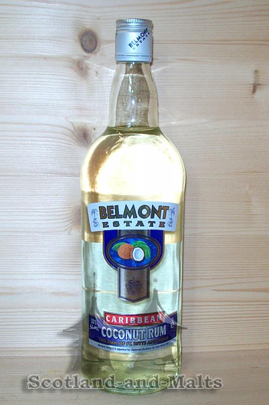 Belmont Estate Caribbean Coconut Rum mit 30% - Likör mit Rum und Kokosnuß