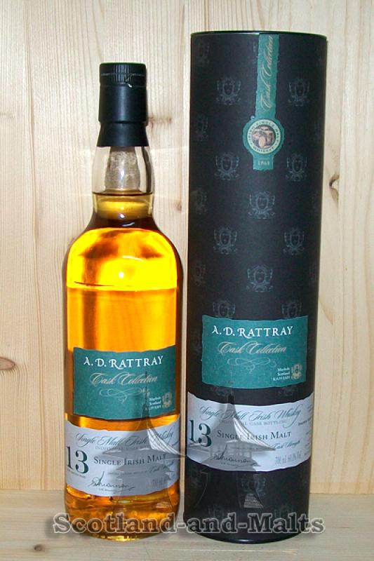 Irish Malt Whiskey 2001 (Cooley Distillery ?) - 13 Jahre Bourbon Cask No. 9787 mit 60,0% - A.D.Rattray
