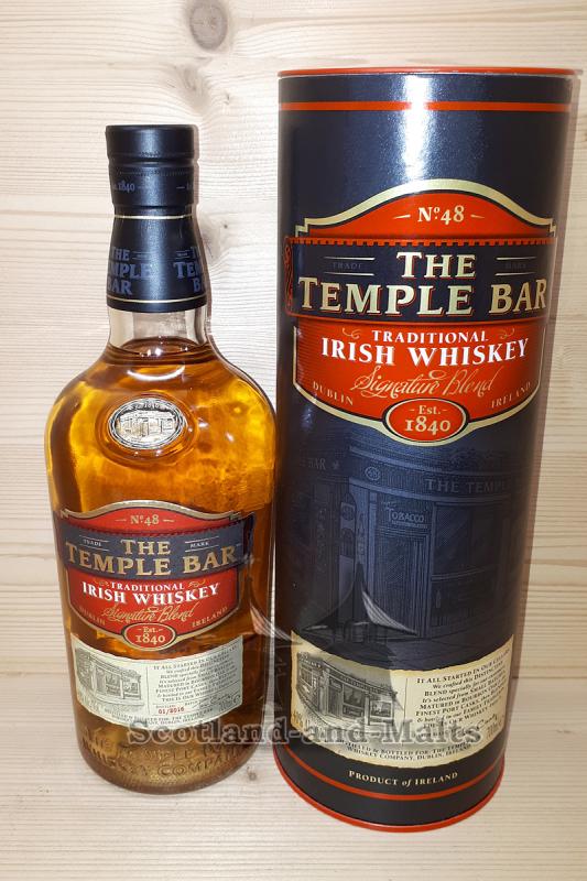 The Temple Bar Traditional Irish Whiskey mit 40% - Blended Irish Whiskey - Sample ab