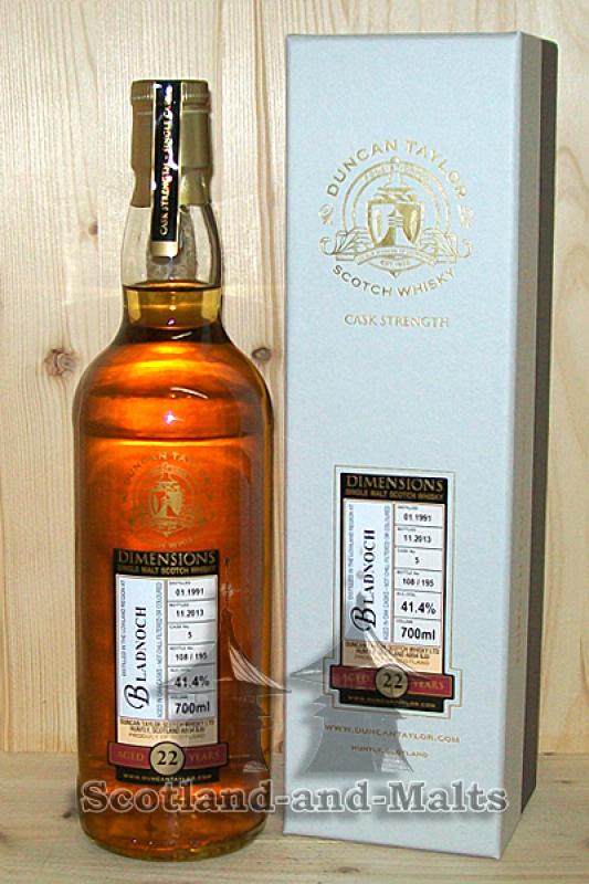 Bladnoch 1991 - 22 Jahre (Sherry Cask?) - Duncan Taylor New Dimension / Sample ab