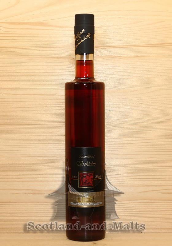 Schlehen Likör mit 25% -  Schlehengeist-Likör mit Fruchtsaft aus der vollreifen Schlehe