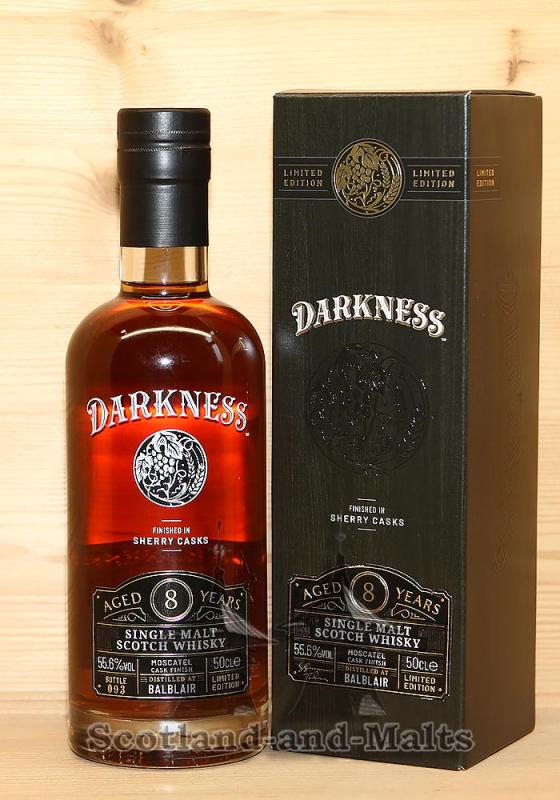 Balblair 8 Jahre Muscatel Sherry Octave Finish mit 55,6% - Darkness Limitid Edition von Atom Supplies Limited / Sample ab