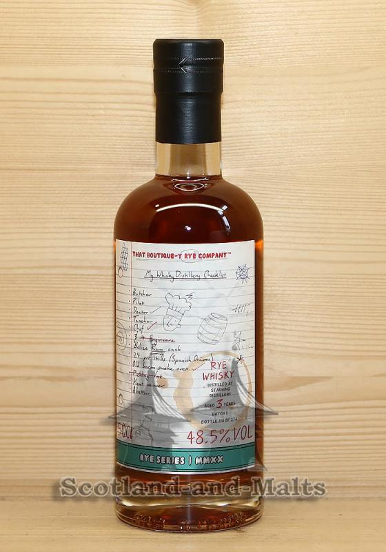 Stauning Distillery 3 Jahre Batch 1 Danish Rye Whisky mit 48,5% von That Boutique-y Rye Company von Atom Supplies Limited