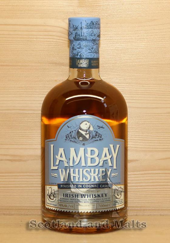 Lambay Small Batch Blend Irish Whiskey Finished in Cognac Casks mit 40,0% - Sample ab
